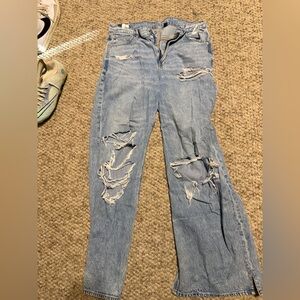 American Eagle Outfitters Light Blue Distressed Jeans